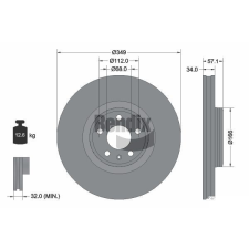 BENDIX Braking féktárcsa BENDIX Braking BDS2197HC féktárcsa