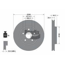 BENDIX Braking féktárcsa BENDIX Braking BDS2251 féktárcsa