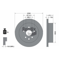 BENDIX Braking féktárcsa BENDIX Braking BDS2274 féktárcsa
