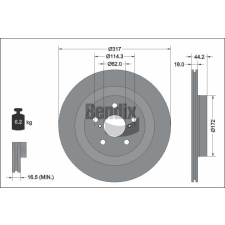 BENDIX Braking féktárcsa BENDIX Braking BDS2315 féktárcsa