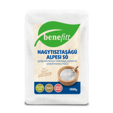  Benefitt nagytisztaságú alpesi só 1000 g alapvető élelmiszer