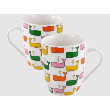 Benetton BE-0770 2 részes Porcelán Bögre szett, bálnás, 360ml bögrék, csészék