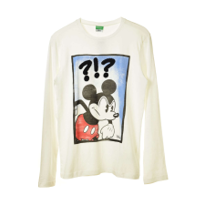 Benetton Mickey Egér fehér fiú felső – 170 cm gyerek póló