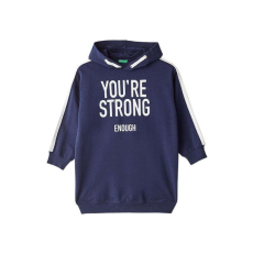 Benetton sötétkék, kapucnis lány ruha – 110 cm