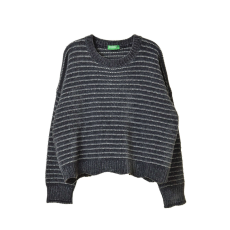 Benetton sötétszürke, bársony lány pulóver – 110 cm