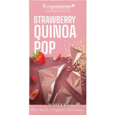 Benjamissimo BIO, vegán fehér csokoládé eperrel és quinoa puffancsal 60 g csokoládé és édesség