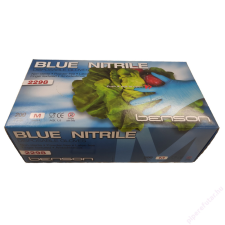 Benson Blue nitril púdermentes egyszerhasználatos kesztyű (200 db/doboz) védőkesztyű