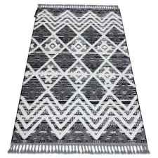 Berber Szőnyeg MAROC P642 Gyémánt, Cikcakk szürke / fehér Rojt Berber shaggy 120x170 cm lakástextília