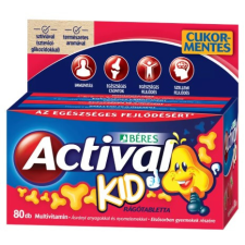  BÉRES ACTIVAL KID RÁGÓTABLETTA cukormentes 80X vitamin és táplálékkiegészítő