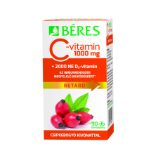  Béres c-vitamin 1000mg csipkebogyó+d3-vitamin 2000ne retard filmtabletta 90 db vitamin és táplálékkiegészítő