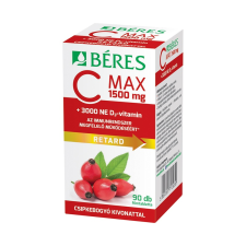 Béres Gyógyszergyár Zrt. Béres C Max 1500mg RETARD filmtabletta csipkebogyó kivonattal + 3000 NE D3-vitamin 90x vitamin és táplálékkiegészítő