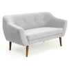  Bergamo Kétszemélyes Kárpitozott Kanapé Szürke