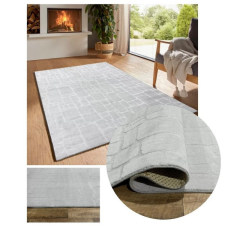  Bergamo plüss puha tapintású szőnyeg szürke 120x170cm bergamorandomgray-120 lakástextília