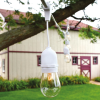 Berge Kültéri fehér fényfüzér kerti égősor girland 15m + 16db 1W LED izzó IP44 E27