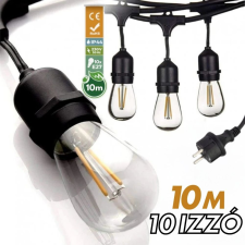 Berge Kültéri fényfűzér girland 10m + 11db 1W LED izzó IP44 E27 kültéri világítás