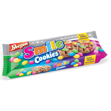  Bergen SMILE keksz, cukorbevonatos drazséval - 100g csokoládé és édesség