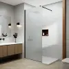  Bergen Walk-in .||. Black zuhanyfal, savmart, matt üveggel 80, 200cm, 6mm, NANO