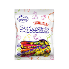 BERGLAND HUNGÁRIA KFT Bergland SofeeStick 80g Gyümölcs és kóla ízű puhakaramella csokoládé és édesség