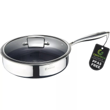 BERGNER Steelblue Serpenyő fedővel, magasság: 108 mm, ø: 280 mm edény