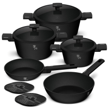 BERLINGER HAUS 10 részes edénykészlet, Matte Black Collection edény