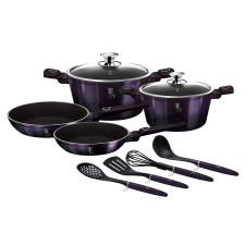 BERLINGER HAUS 10-részes főzőkészlet titán bevonattal PURPLE ECLIPSE COLLECTION edény