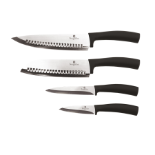 BERLINGER HAUS 4-részes rozsdamentes acél konyhai kés készlet BLACK kés és bárd