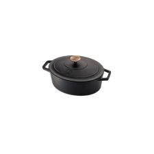 BERLINGER HAUS Berlinger Haus Black Rose Collection öntöttvas ovális sütőedény, fedővel edény