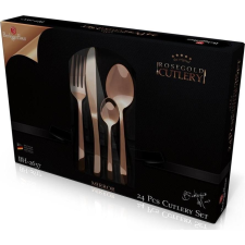 BERLINGER HAUS BH/2637A Evőeszköz készlet - Rozéarany (24 darabos) (BH/2637 ) tányér és evőeszköz