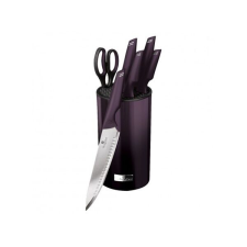 BERLINGER HAUS BH/2798 rozsdamentes acél állvánnyal, lila 7 részes késkészlet kés és bárd
