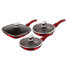 BERLINGER HAUS BH/6189 Metallic Line Burgundy Edition Serpenyő szett 6db-os edény