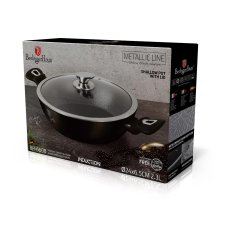 BERLINGER HAUS BH/6608 Metallic Line Shiny Black Edition Lábas 2.3L Fekete edény