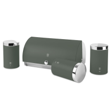 BERLINGER HAUS BH-6833 Kenyértartó 3 részes tároló szettel - Matt zöld papírárú, csomagoló és tárolóeszköz