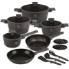 BERLINGER HAUS BH/8141 Kovácsolt Alumínium Edénykészlet - Antracit (15 részes)
