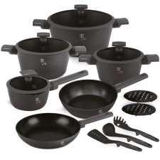 BERLINGER HAUS BH/8141 Kovácsolt Alumínium Edénykészlet - Antracit (15 részes) edény