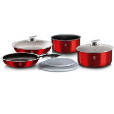 BERLINGER HAUS Burgundia Metallic Line szett levehető fogantyúval, 9 darab edény