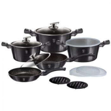 BERLINGER HAUS Carbon Pro BH 6886 13 darabos márványozott kerámia készlet edény