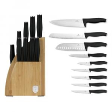  Berlinger Haus Késkészlet 10 részes bambusz állvánnyal matt fekete BH/2979 konyhai eszköz