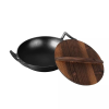BERLINGER HAUS LP-BH-190 fa fedővel, fekete 30cm wok
