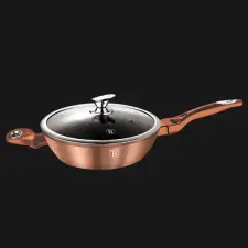  Berlinger Haus mély serpenyő fedővel 1517 – rosegold, 24 cm edény