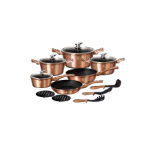 BERLINGER HAUS Metallic Rose Gold Collectioon 15 részes edénykészlet (BH-1224) edény