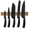 Berlingerhaus Matte Black Collection Késkészlet + mágneses késtartó, 6 db