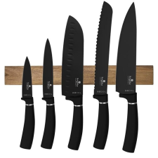 Berlingerhaus Matte Black Collection Késkészlet + mágneses késtartó, 6 db kés és bárd