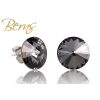 Berns Dots fülbevaló fekete színű Berns eredeti európai® kristállyal