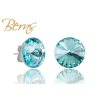 Berns Dots fülbevaló világos kék színű Berns eredeti európai® kristállyal