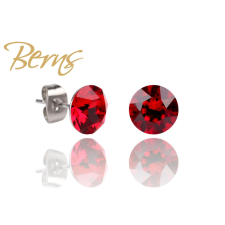 Berns Nemesacél fülbevaló piros színű eredeti európai® kristállyal fülbevaló