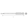 Bernstein Torx bit HRC acél Ötvözött E 6.3 6 db (6-TX15-75) (6-TX15-75)