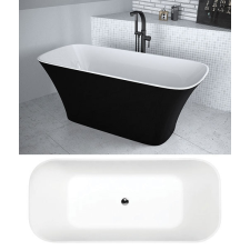  Besco ASSOS BLACK&WHITE szabadonálló kád 160x70cm kád, zuhanykabin