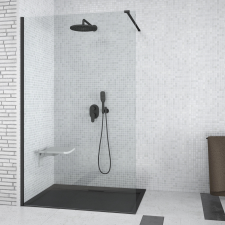 Besco AVEO black walk-in zuhanyfal 110×195 cm (AVB-110-195C) kád, zuhanykabin