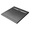 Besco Axim Ultraslim Stone Effect fekete négyzetes zuhanytálca 120x90 cm (BAX-129-PCN)