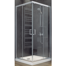 Besco Modern 185 zuhanykabin 90x90 cm négyzet króm fényes/átlátszó üveg MK-90-185-C kád, zuhanykabin